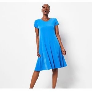 Susan Graver Blue wrinkle free summer dress